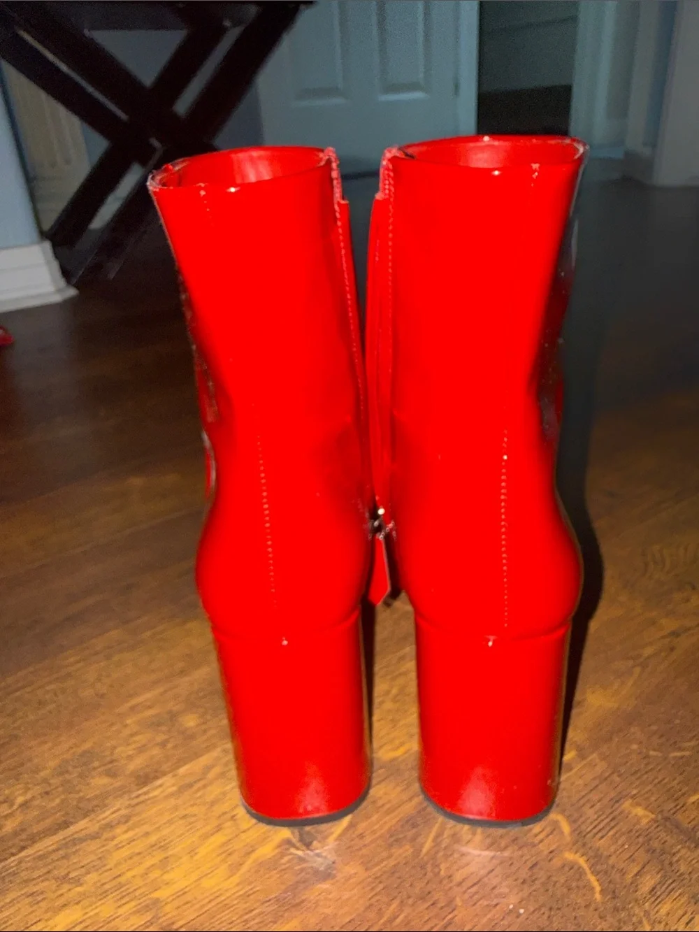 Red Prada Booties Size 36 EU